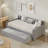 Aghwith Velvet Upholstered Full Daybed with Trundles - Solid Construction, Space Maximization-1322629