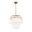 Modern 3-Light Tiered Plum Blossom Glass Tube Chandelier 