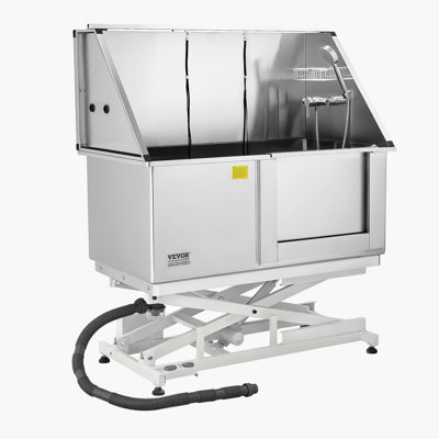 50 Inch Electric Dog Grooming Bath Tub Stainless Steel w Water Filter