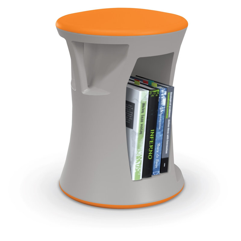  Hierarchy Flipz Orange Stool with Rocking and Stationary Seating, Orange