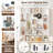7-tier Bookshelf Geometric Bookcase With 2 Anti-tipping Kits White