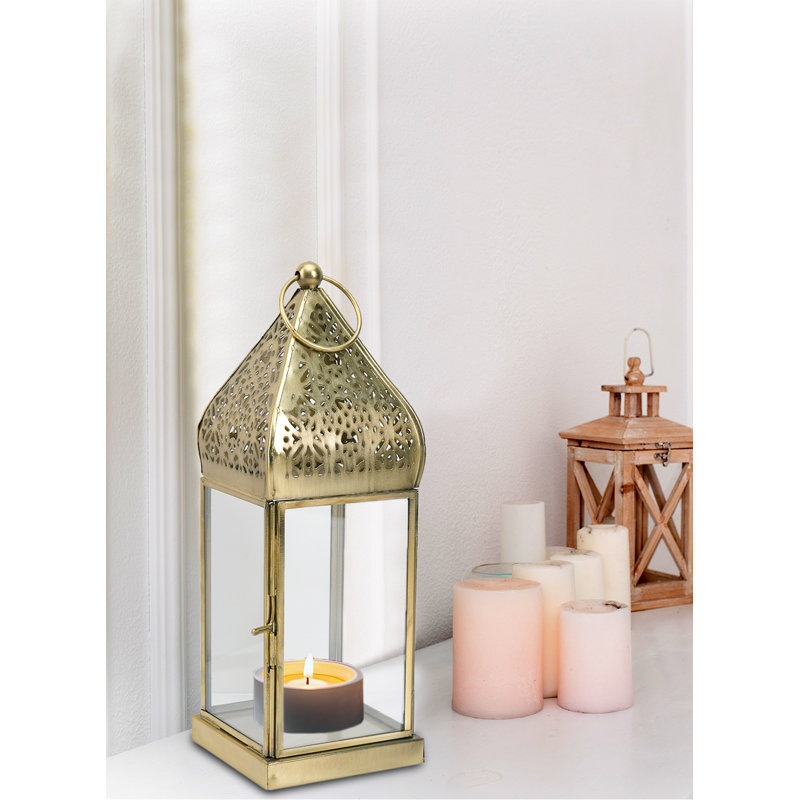10.25'' H Metal Tabletop Lantern