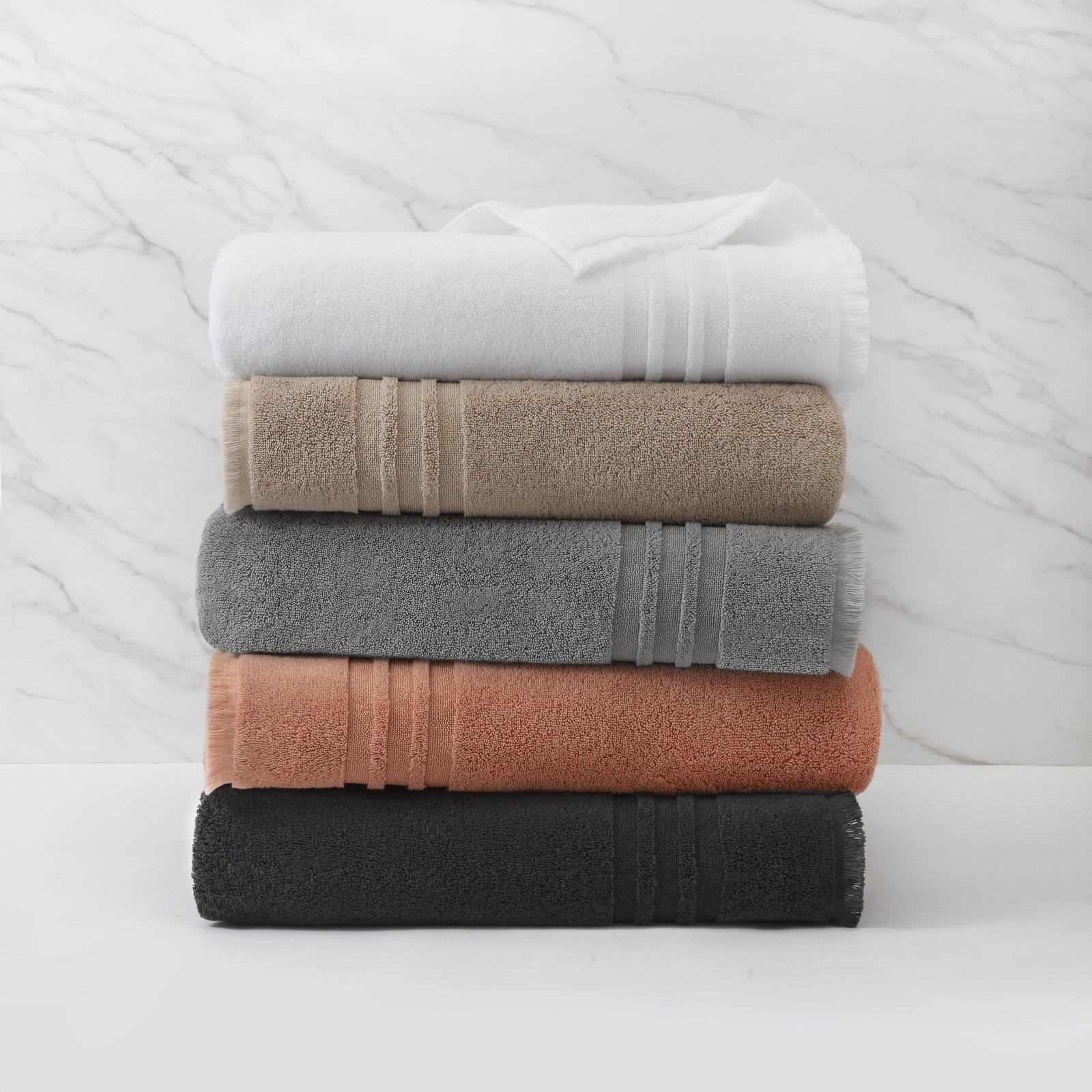 Turkish Cotton Bath Towel, Gray