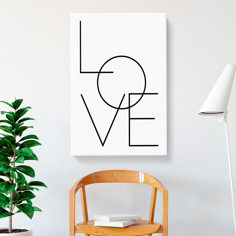 Love V2 - Wrapped Canvas Print, 50cm H x 35cm W x 3cm D