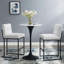 Tabouret de comptoir rembourré en acier inoxydable Privy-2128486961-2129647285