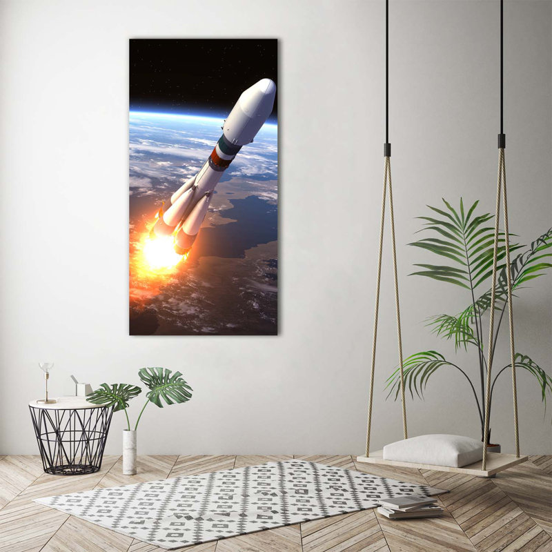 A Space Rocket - Wrapped Canvas Print