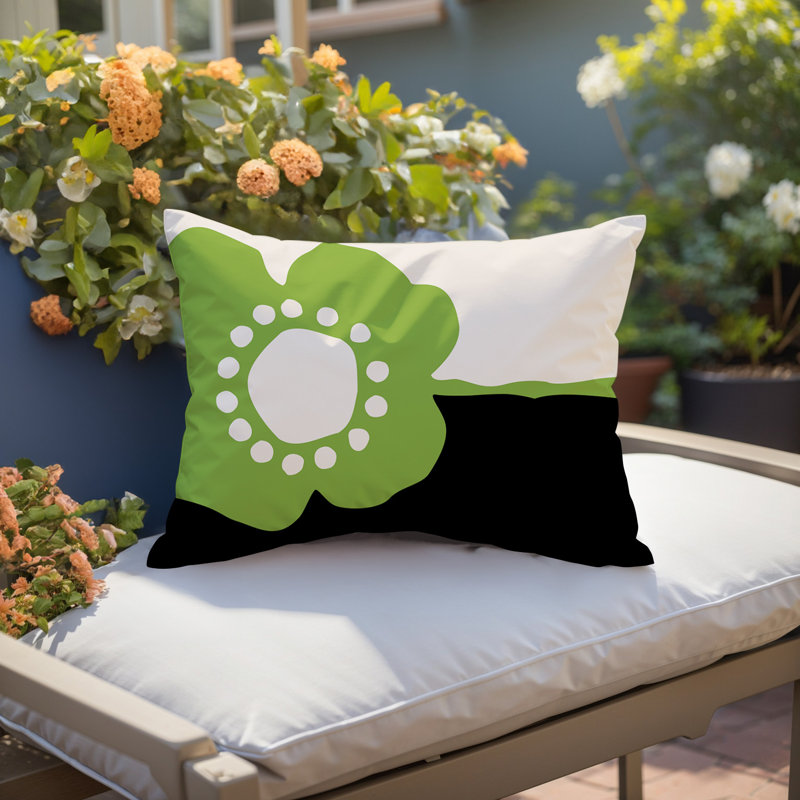 Coussin lombaire réversible intérieur / extérieur Sofi Minimalist, H 14 po x l 20 po, Chartreuse