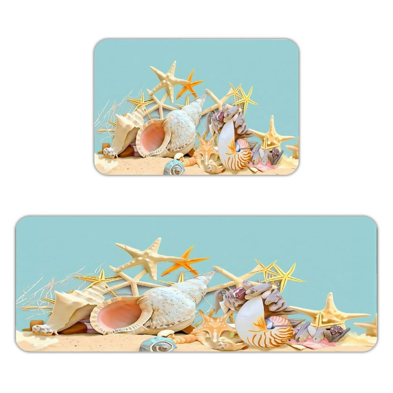 Tapis de cuisine antidérapant 2 pièces