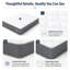 Matelas hybride complet, ressorts ensachés et surmatelas à mémoire de forme, fermeté moyenne-1325525335
