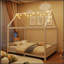 Lit en bois avec garde-corps et DEL, parfait pour l'imagination des enfants et la sécurité dans la chambre à coucher-1829325227