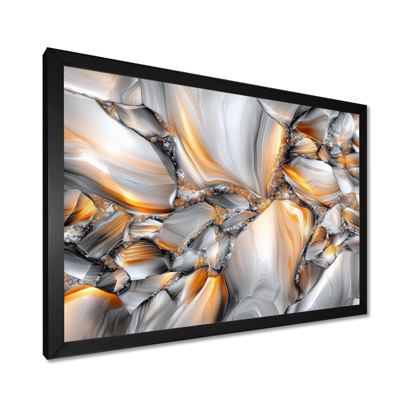 «Wall», Picture Framed Print, Black, H 24 po x l 32 po