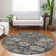 Machine Washable Indoor/Outdoor Christain ACN1325 Taupe Rug