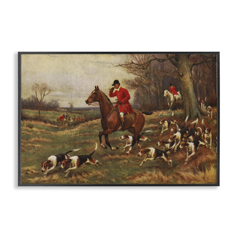  Art de giclée rétro de chiens de fête par Tina Higgins Designs, Inc., H 12 po x l 18 po, Giclée encadrée noir minuit