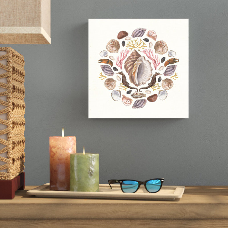 «Ocean Mandala III» par Wild Apple Portfolio - impression sur toile tendue, H 12 po x l 12 po