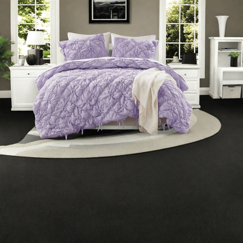 Ensemble de literie Cozy Floral King, édredon en microfibre au design chic