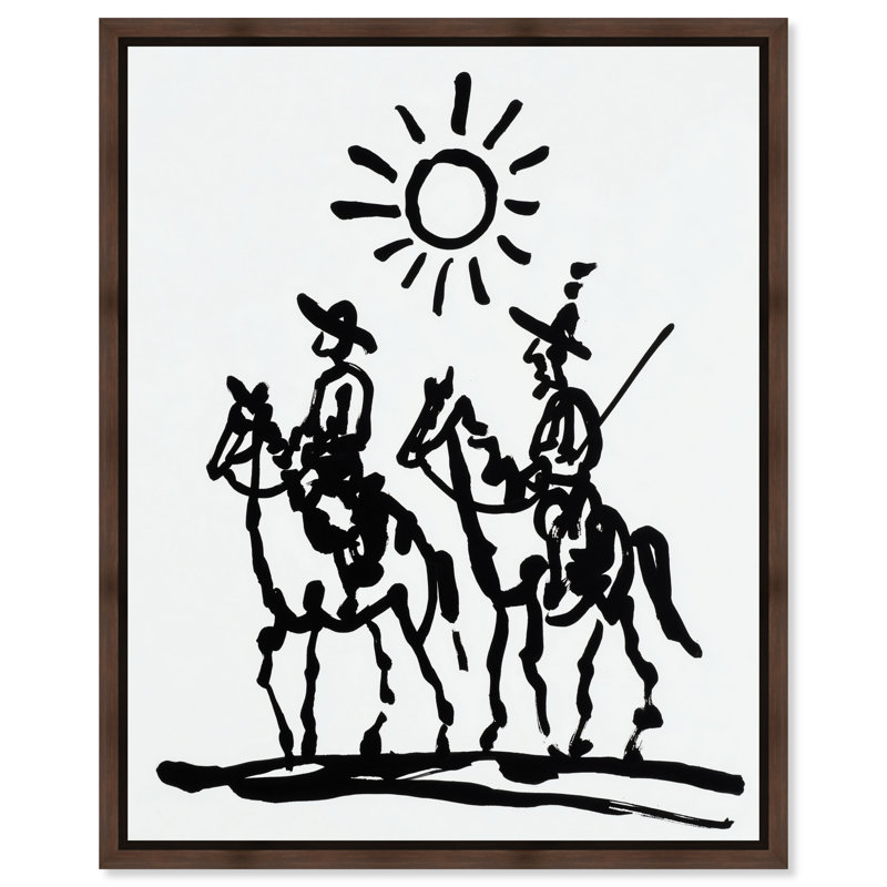 «Desert Wanderers», reproduction d'art sur toile encadrée par Art Remedy, cadre blanc, 16 x 20, 17"H x 21"W, White Frame