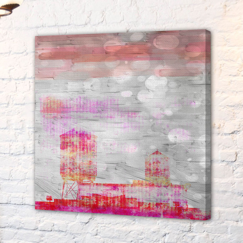« silos en couleur » par parvez taj,, reproduction d’art sur toile tendue, H 48 po x l 48 po x P 1,5 po