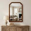 Élégant miroir de coin arrondi à cadre en bois massif pour la décoration intérieure, rehaussant la beauté et la fonctionnalité de n'importe quelle pièce.-1861116683-1861116681