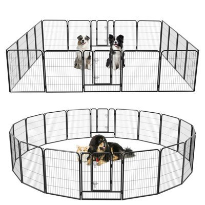 Clôture pliable portative pour chenil pour animaux