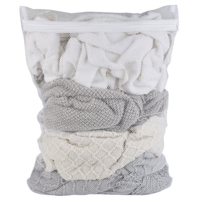 Grand sac à linge en filet avec étiquette d'identification Laundry 360