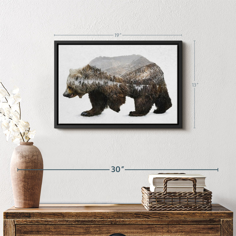 «The Kodiak Brown Bear», reproduction sur toile, H 13 po x l 19 po