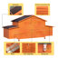 Grand poulailler en bois avec nichoir, toit imperméable, serrure sécurisée, poulailler ventilé