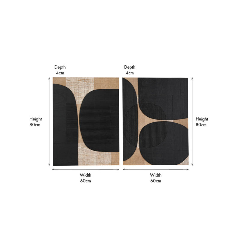 2 Piece No Frame Set on Canvas