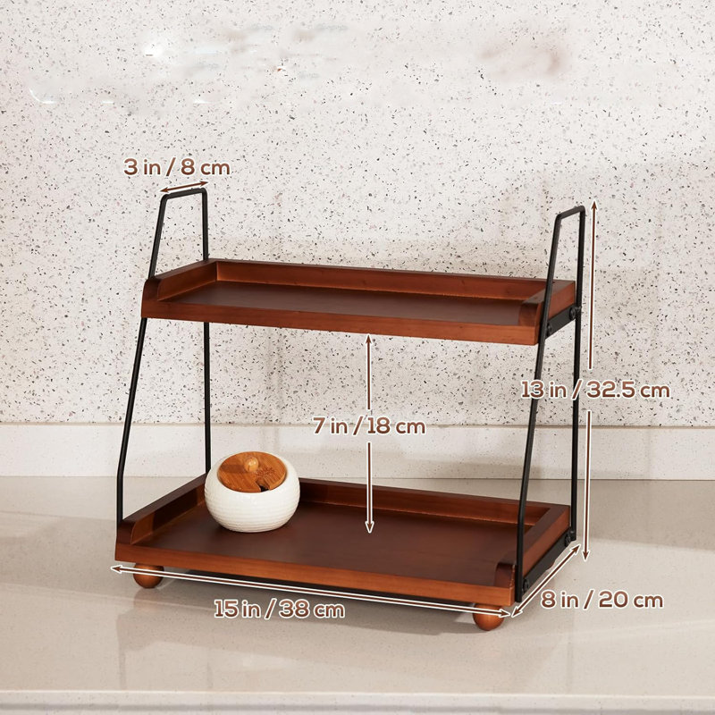 Wooden Coffee Station Organizer