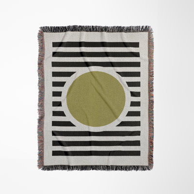 Circle Abstract Cotton Blend Blanket Throw