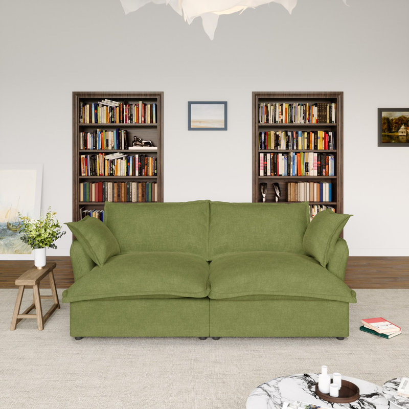 Tahtyana 82" Upholstered Loveseat, Cloud Sofa Modular Sectional Sofa for Living Room Bedroom