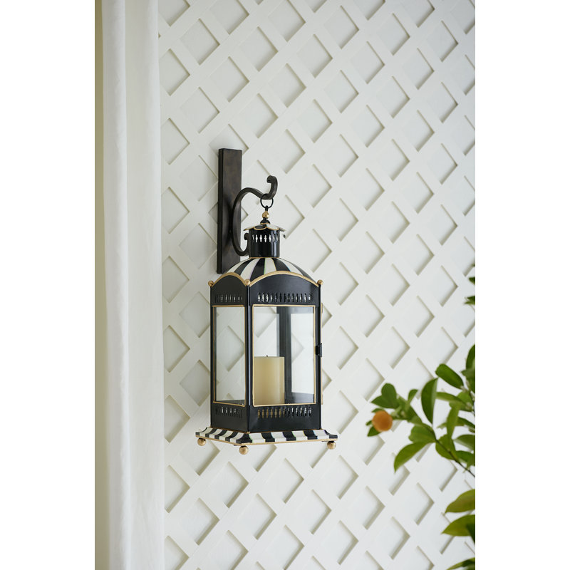 Courtly Stripe Large Candle Lantern