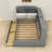 Wood Twin platform bed with Drawers,Shelves,and Headboard-121537573