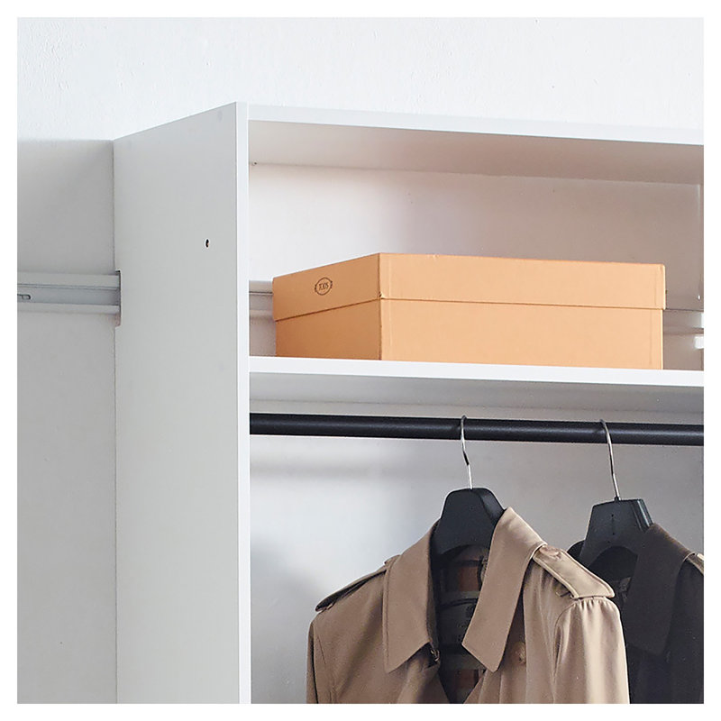 Système d'organisation mural en bois blanc Devi, White