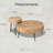 Kawan 2-Piece Modern Farmhouse Living Room Coffee Table Set, Round Nesting Tables-1476792631