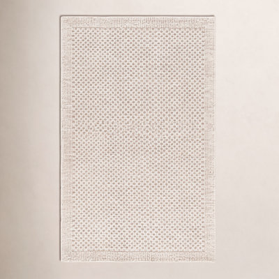 Hand-Woven Geometric Wool Rug