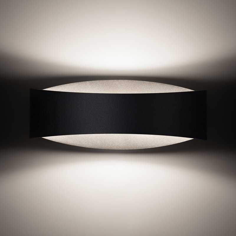 Toni Steel Flush Mounted Sconce, Black