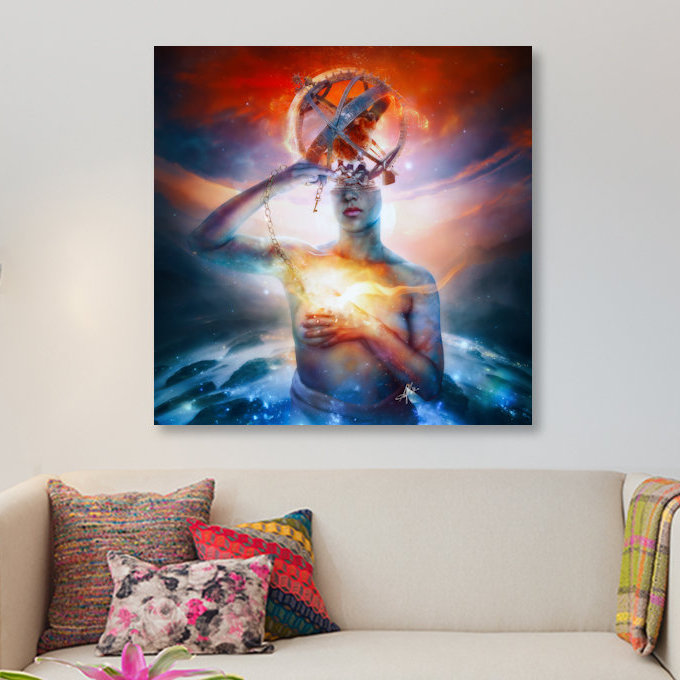 « invisible », reproduction d’impression sur toile, H 18 po x l 18 po x P 1,5 po, Toile tendue, Pas de tapis