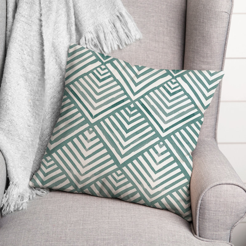 Coussin décoratif en polyester / mélange de polyester, Bleu