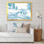Rivière de montagne bleu clair sur blanc - peinture sur toile-67444320-67444321