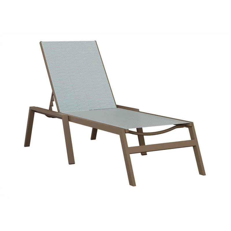 Berlin Gardens Vida Chaise Armless Lounge, Clay, Sky Blue