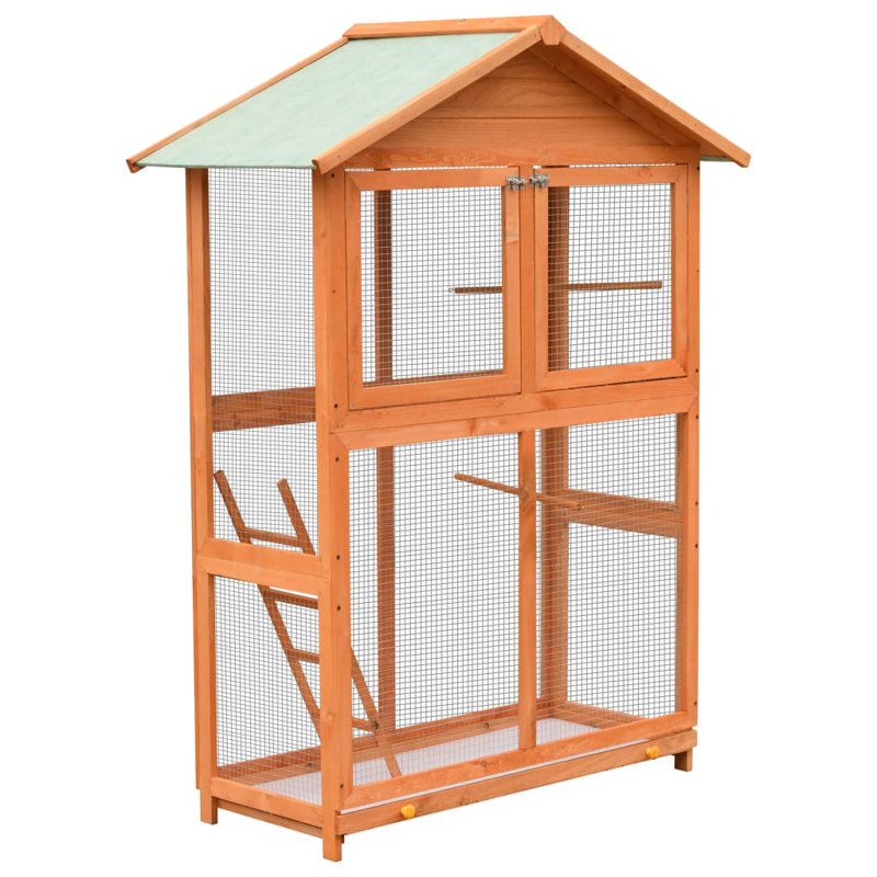 Robles 164Cm Wood Pointed Top Flight Cage with Stand