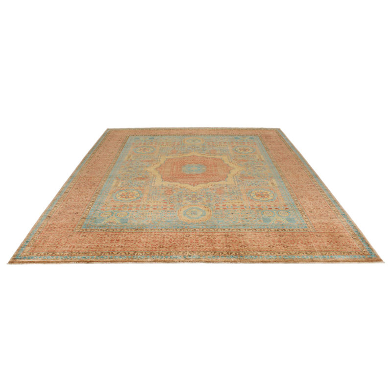 8x10 Light Blue and Light Brown Anatolian Traditional Rug