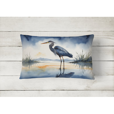 Blue Heron Barely Lit Sky Throw Pillow