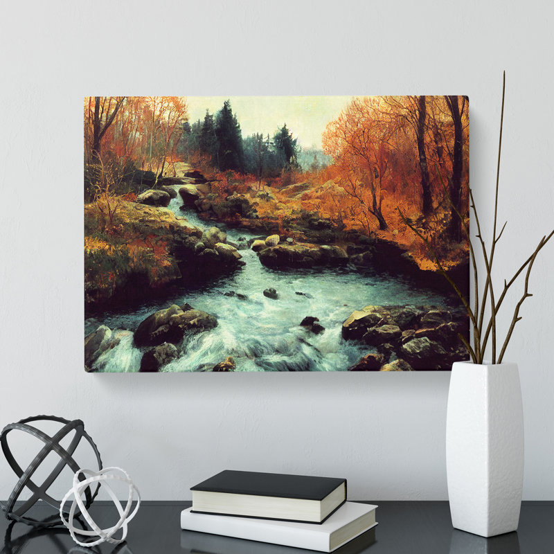 Desirable Forest Stream - Wrapped Canvas, 50cm H x 76cm W x 3cm D