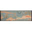Tapis bleu antique en laine Art Deco