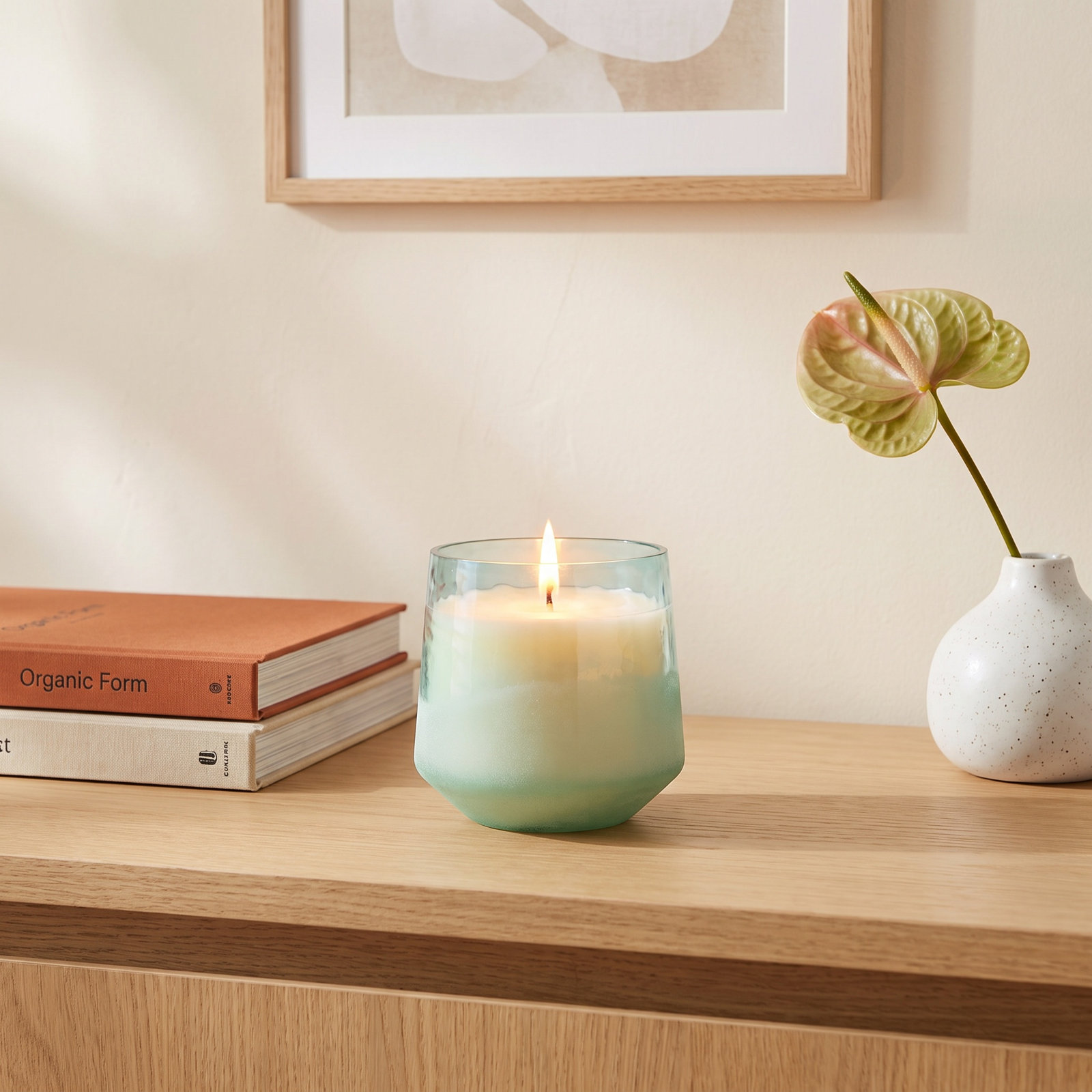 Imane Fresh Sea Salt Scented Jar Candle, Baltic Glass