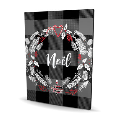 Couronne de Noël - toile rouge des Fêtes pour la décoration intérieure