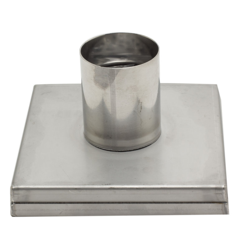 5.25'' Square Silver Stainless Steel Shower Drain