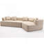 Canapé modulaire moderne minimaliste avec revêtement sophistiqué et combinaisons polyvalentes