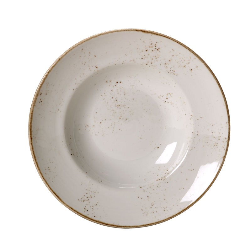 Bol Noveau BLEU ARTISANAL, Blanc / Brun